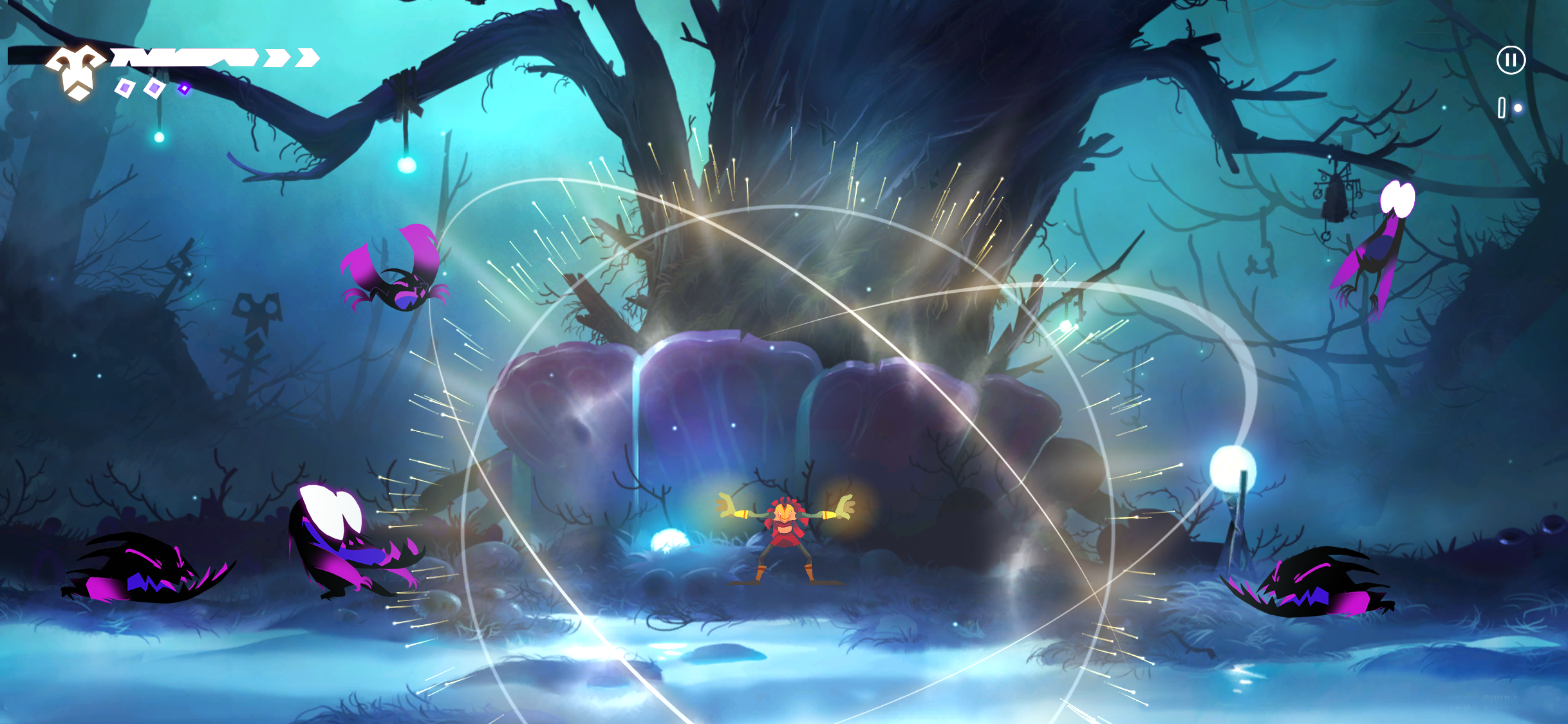 Dynamiczna walka w Towaga: precyzyjne celowanie wiązką światła w fale przeciwników