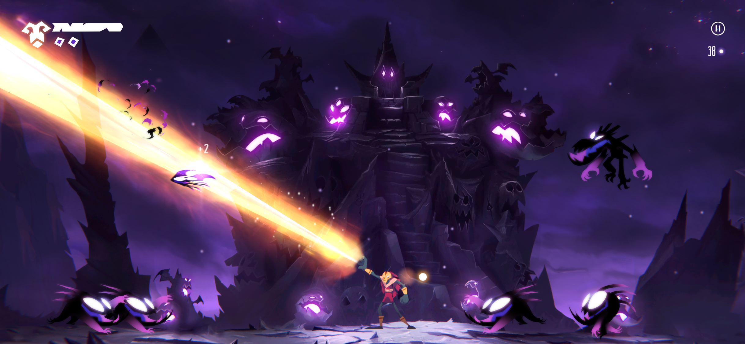 Schemat mechanik gry Towaga: Among Shadows przedstawiający działanie światła i cienia