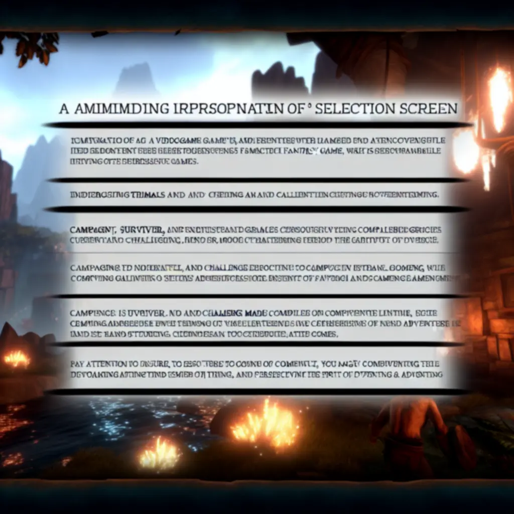 Ekran wyboru trybów gry w Towaga: Among Shadows